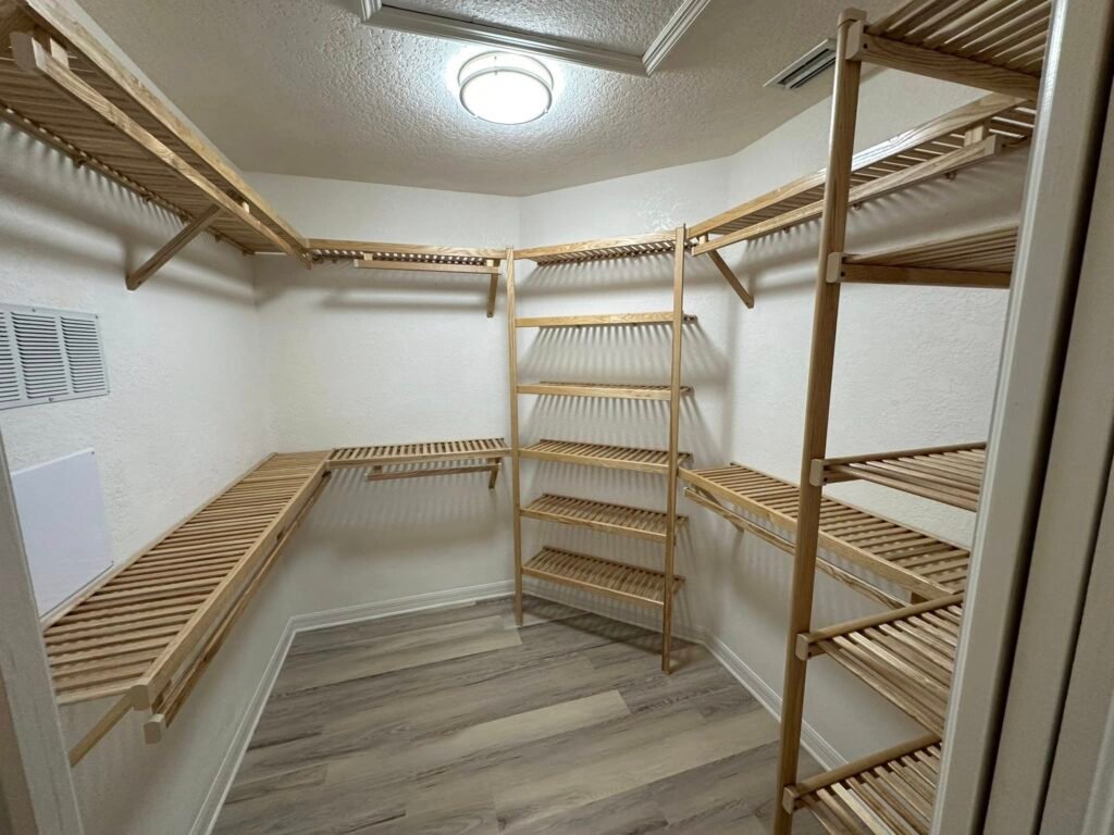 solid wood walk-in closet in Naples FL